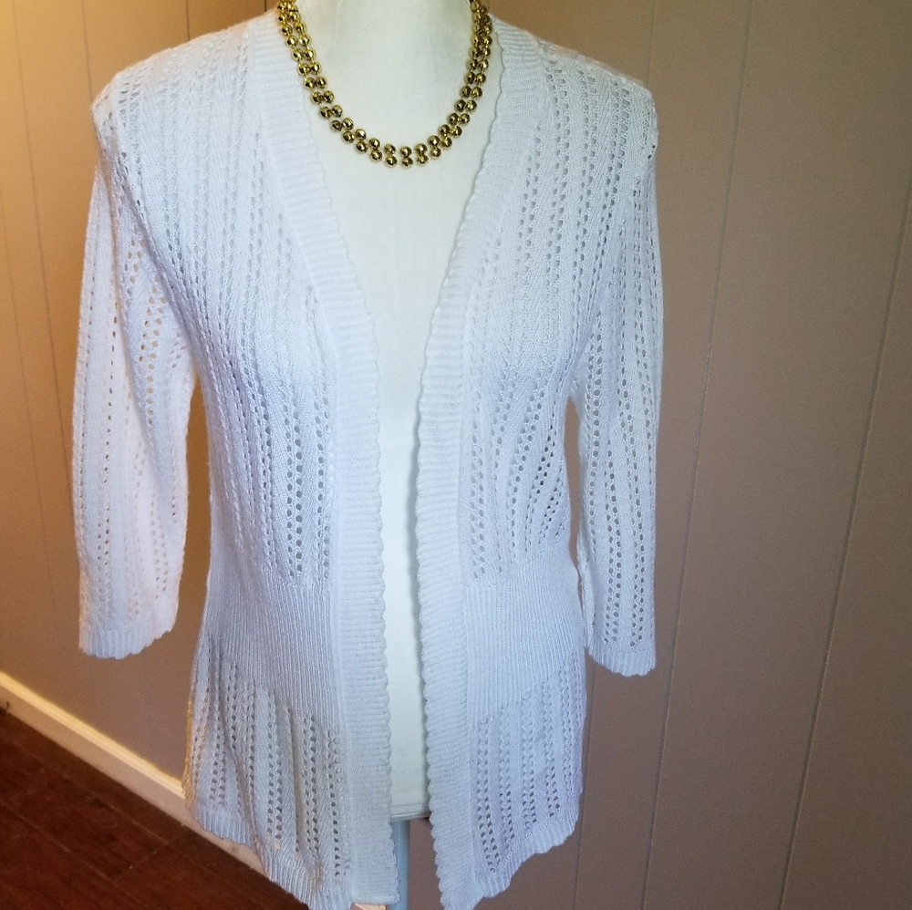 White crochet cardigan